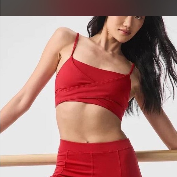 ALO Yoga Other - ALO Yoga Red Strappy Wrap Sports Bra